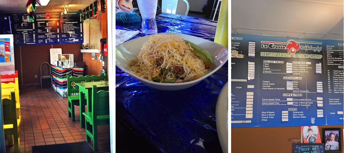 La Cresta Restaurant and Caffe Menu